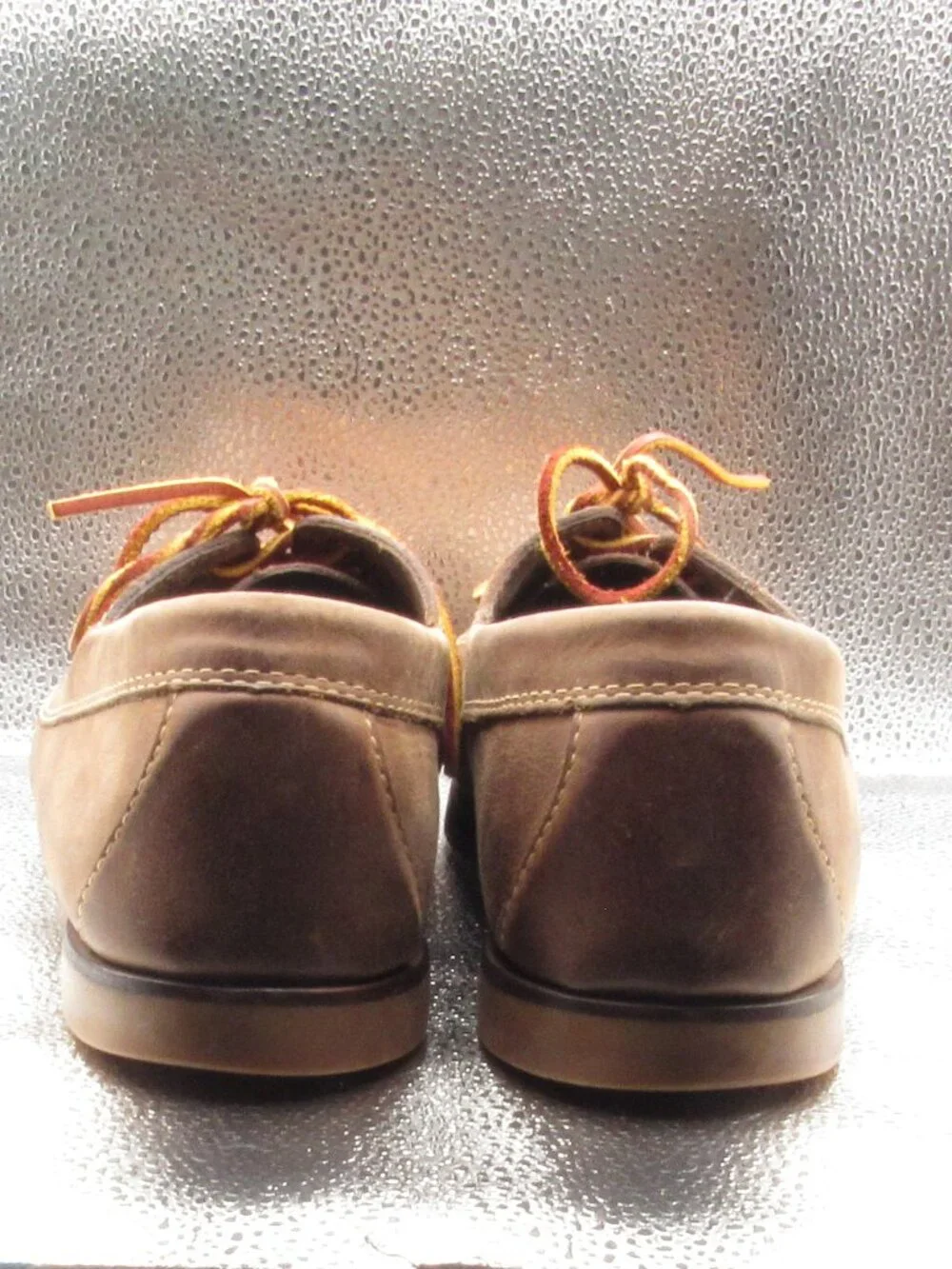 LL Bean Boat Shoes Men 11 D Brown Signature Jackman Blucher Moc Leather 281250